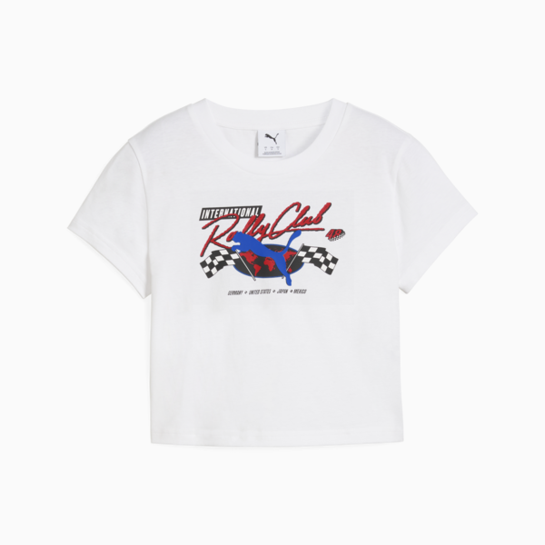 Remera baby tee GRAPHICS Moto para mujer, PUMA White, large-ARG