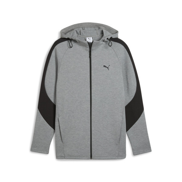 Campera PUMA con capucha Evostripe Core para Hombre En Medium Gris Heather