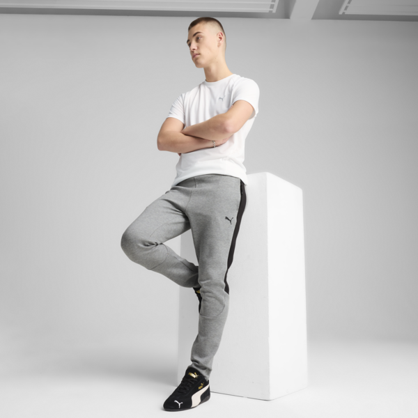 Pantalones EVOSTRIPE Core para hombre, Medium Gray Heather, large-ARG