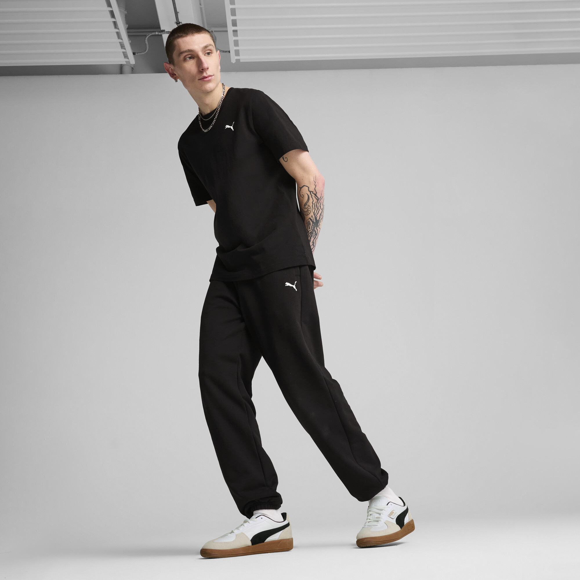 PUMA Wardrobe Essentials relaxte joggingbroek voor Heren, Zwart, Maat XS thumbnail 6