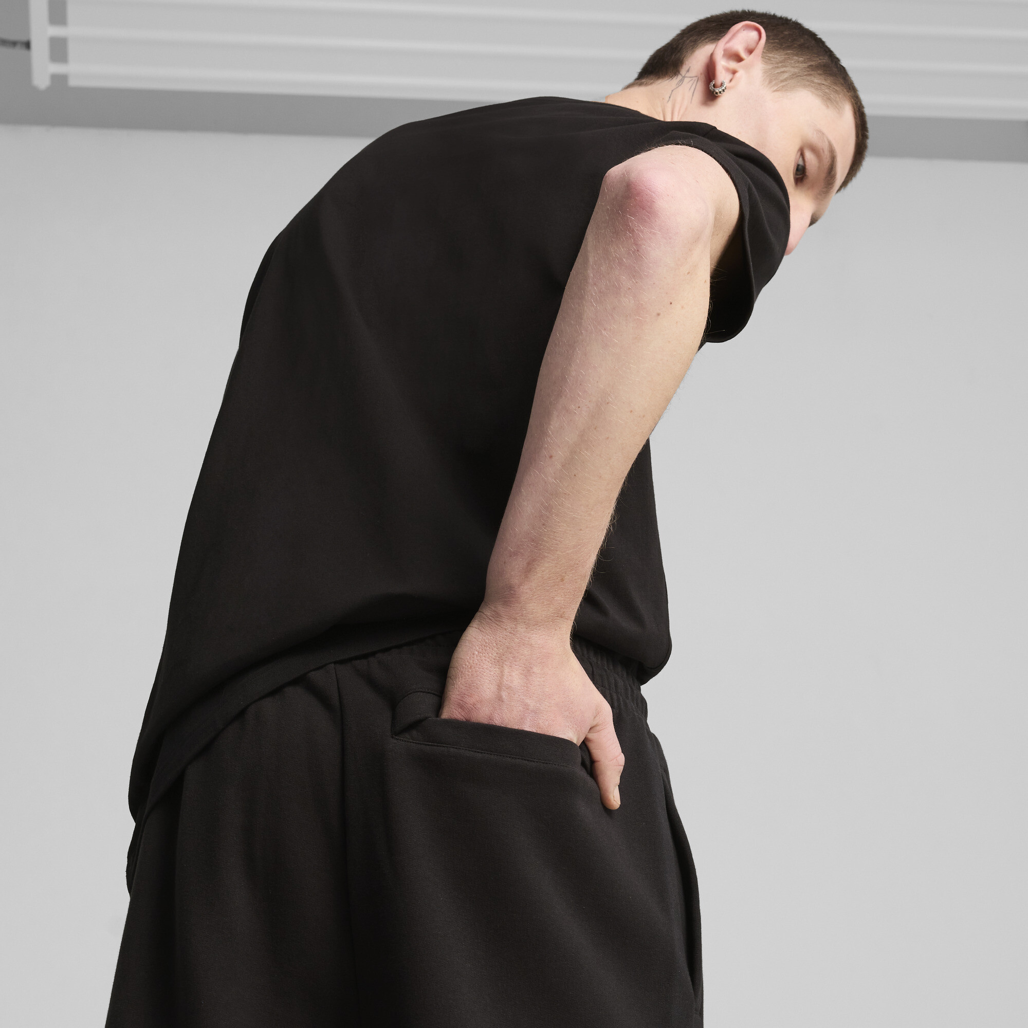 PUMA Wardrobe Essentials relaxte joggingbroek voor Heren, Zwart, Maat XS thumbnail 4