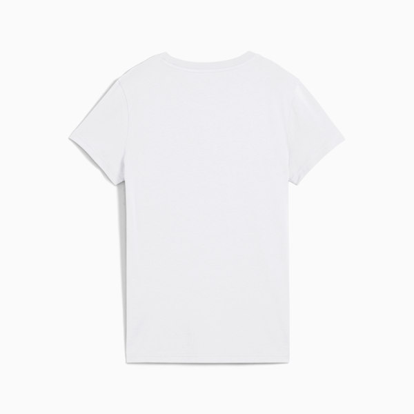 ESS METALLIC No. 1 Logo Tee Women, PUMA White-metallic gold, large-MEX