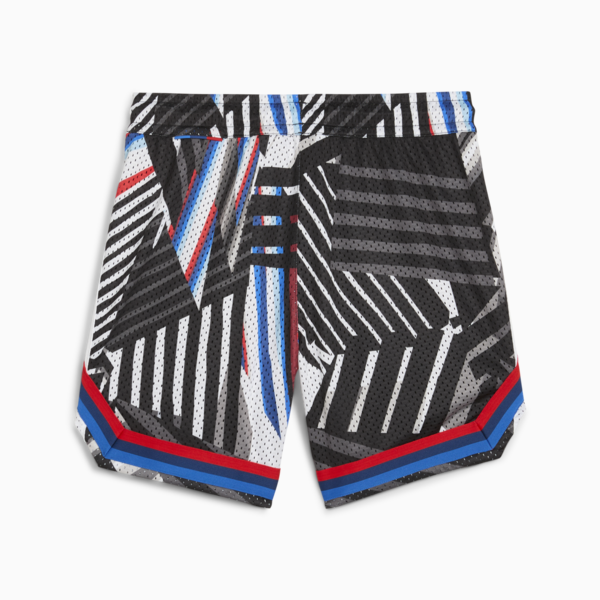 BMW M Motorsport All-over Print Shorts Youth, PUMA Black, large-ZAF