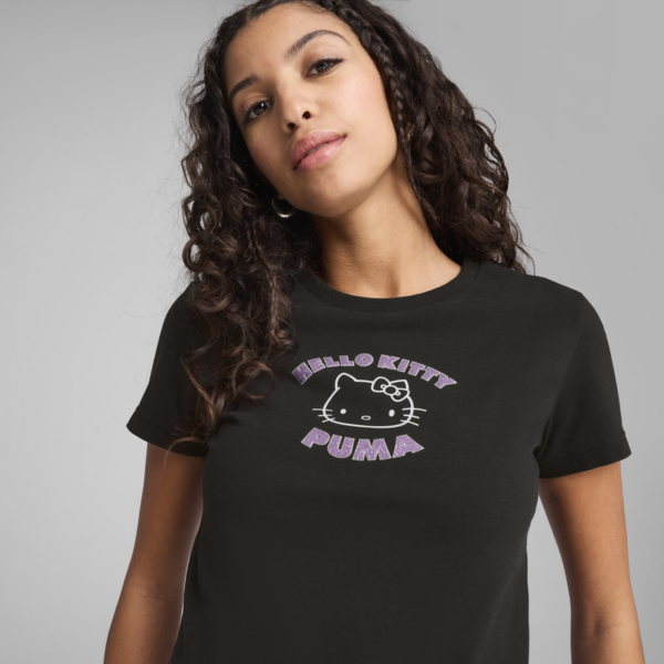 PUMA x HELLO KITTY AND FRIENDS Graphic Baby Tee Women, PUMA Black, large-ZAF