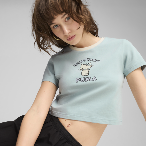 PUMA x HELLO KITTY AND FRIENDS Graphic Baby Tee Women, Modern Mint, large-ZAF