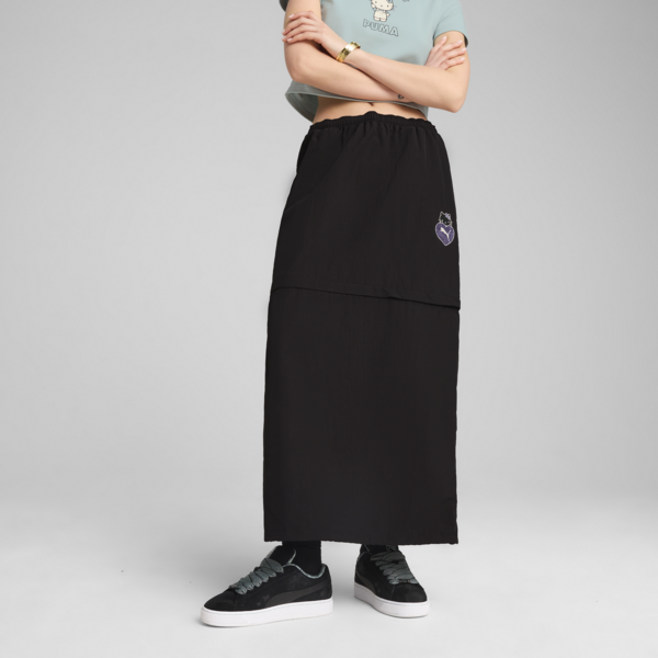 PUMA x HELLO KITTY AND FRIENDS Woven Maxi Skirt Women, PUMA Black, large-ZAF