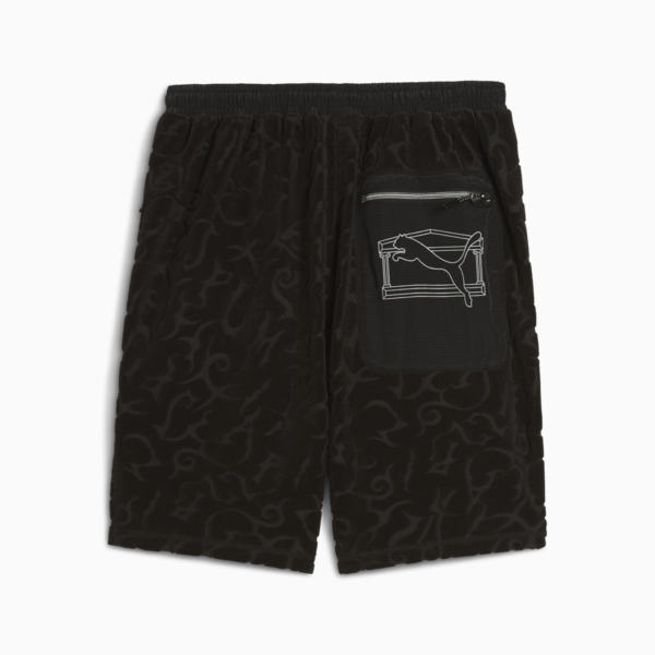 PUMA x ARIES Towelling Shorts Unisex, PUMA Black, large-ZAF