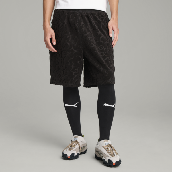 PUMA x ARIES Towelling Shorts Unisex, PUMA Black, large-ZAF