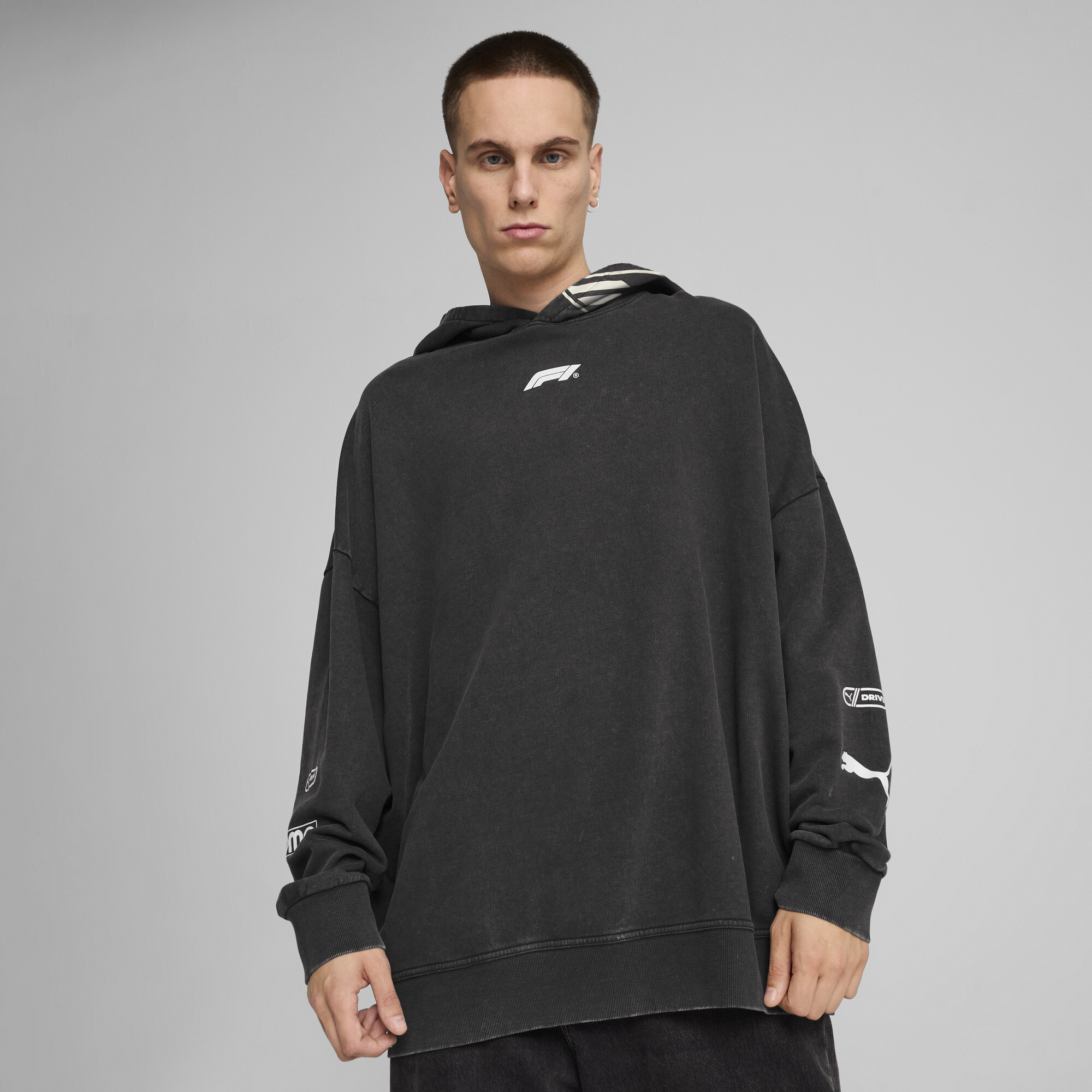 Puma F1® Hoodie Herren | Mit Plain | Black | Größe: L