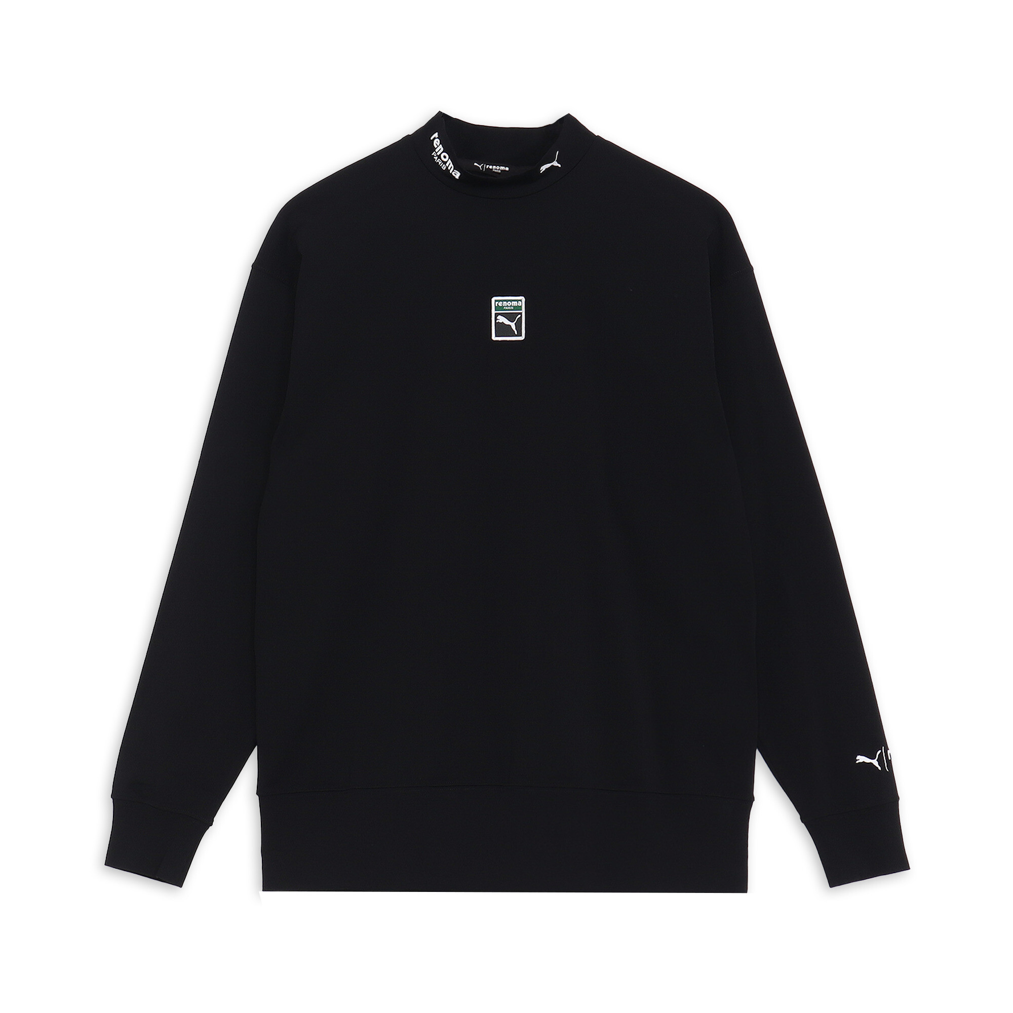 商品情報renoma golfとのコラボレーションより、モックネック長袖シャツが登場。ドライタッチでストレッチの伸びと形状記憶でシワになりにくい素材を使用し、ダイナミックなゴルフ場に映えるロゴが大きく