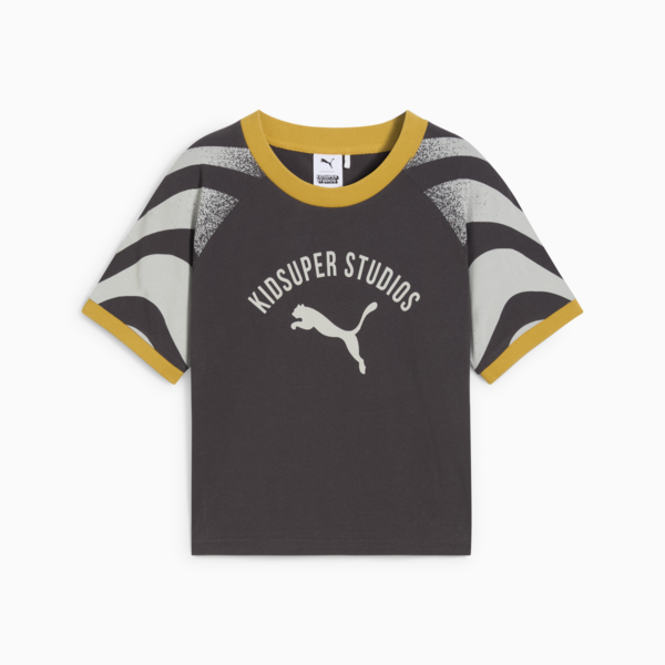 PUMA x KIDSUPER Tee Women, Dark Coal, large-ZAF