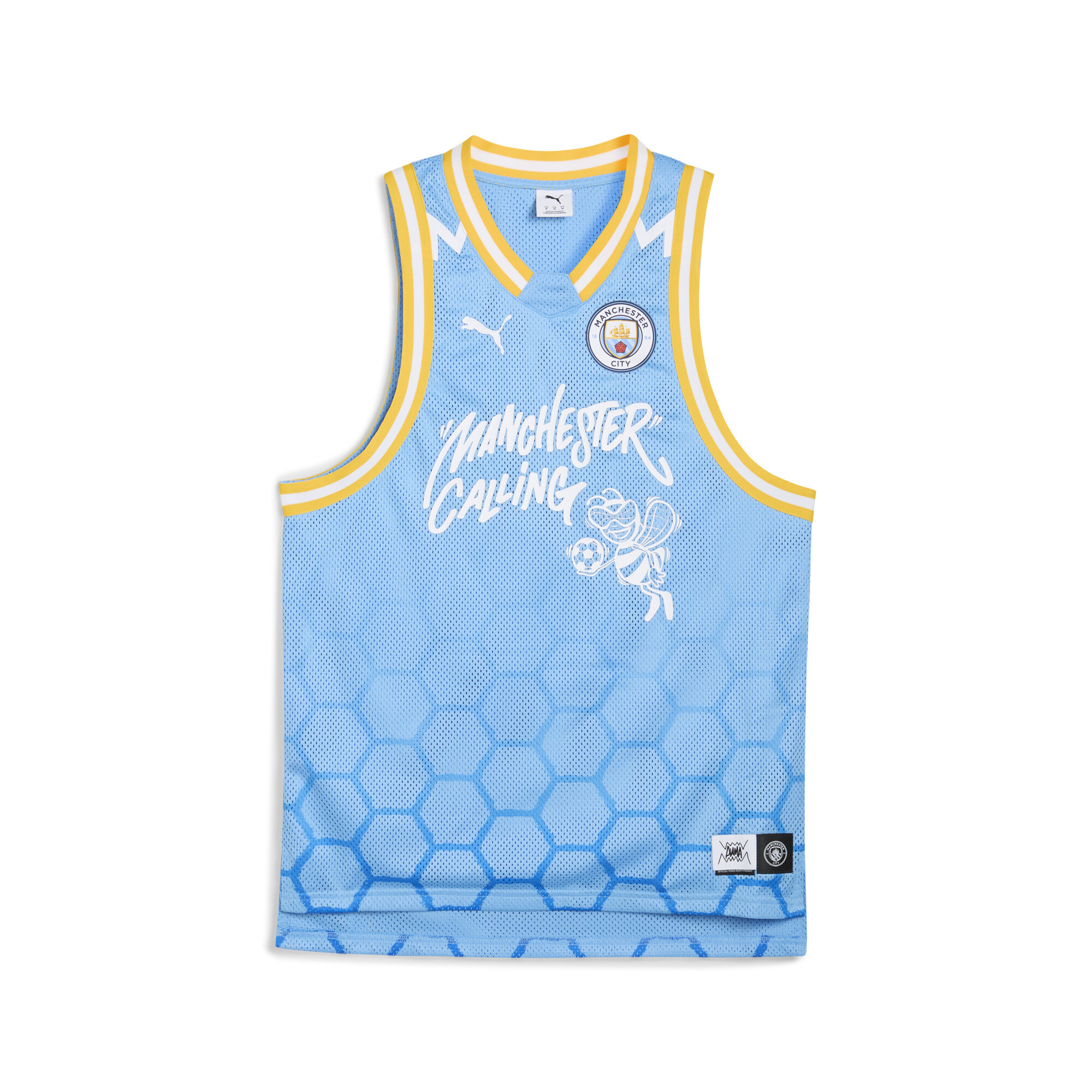 Puma HOOPS x MANCHESTER CITY Basketballtrikot Herren | Mit Plain | Light Blue | Größe: 4XL