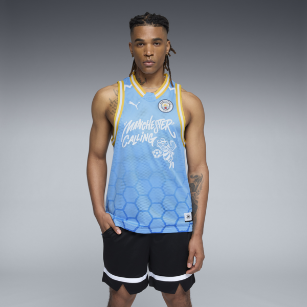 PUMA HOOPS x MANCHESTER CITY Basketball Jersey Men, Team Light Blue, large-MEX