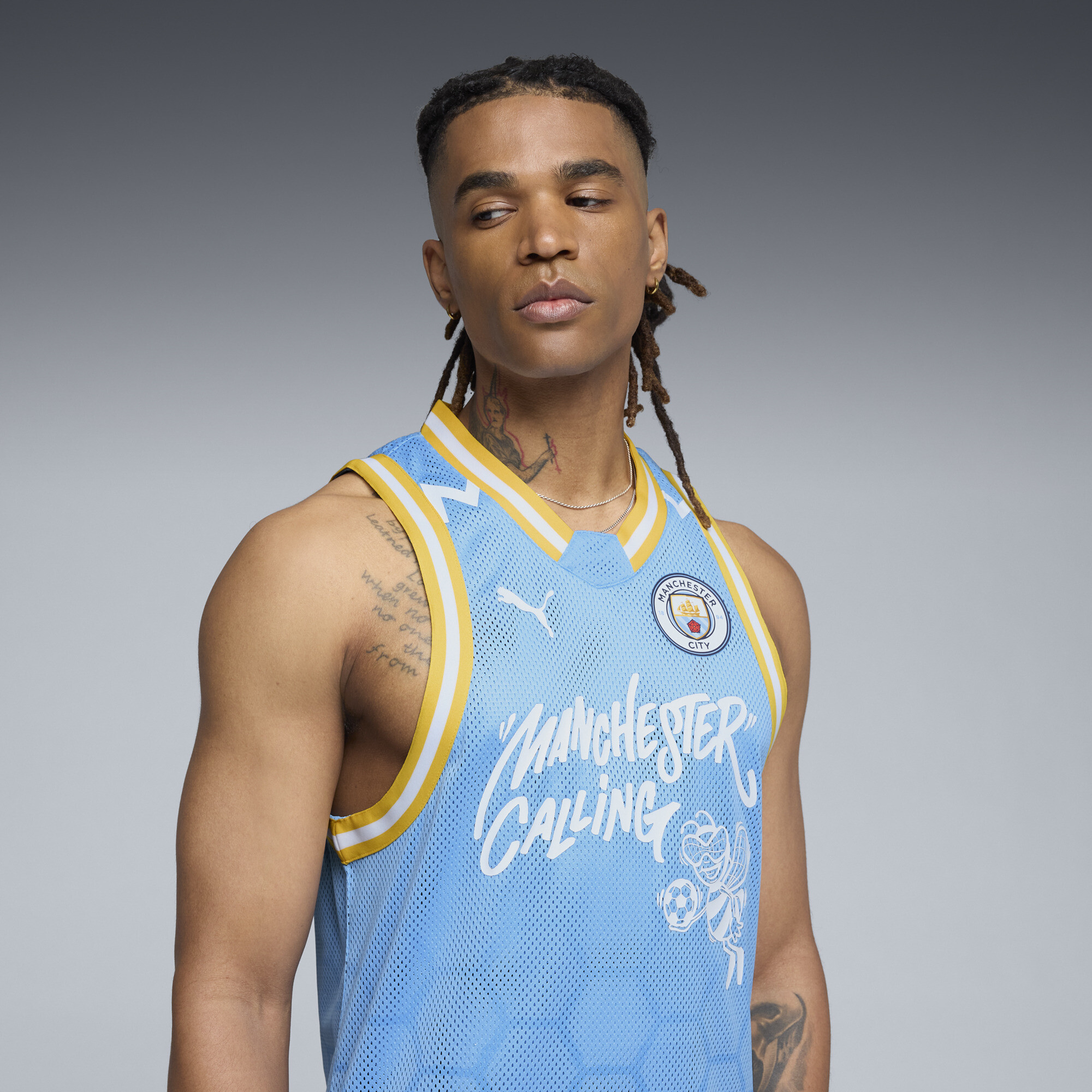 PUMA HOOPS x MANCHESTER CITY basketbalshirt voor Heren, Blauw, Maat 3XL thumbnail 7