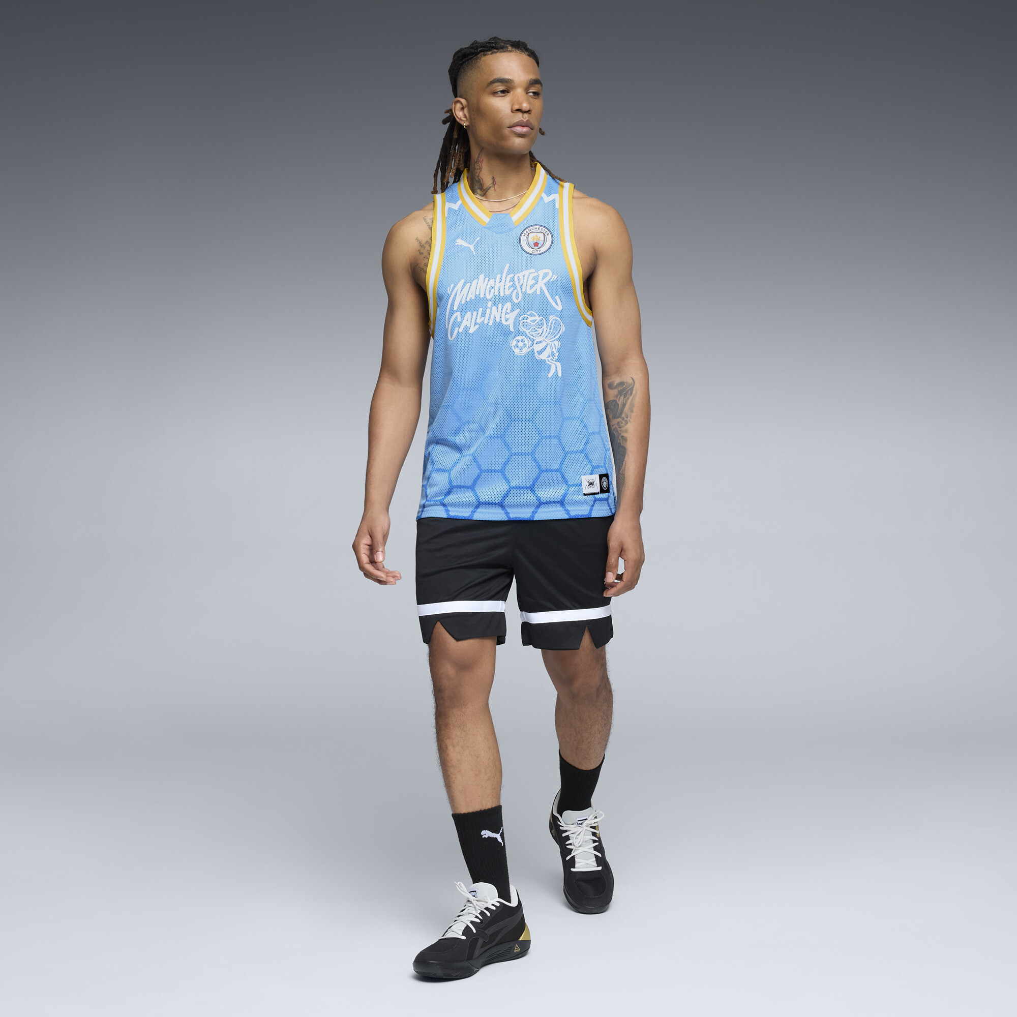 PUMA HOOPS x MANCHESTER CITY basketbalshirt voor Heren, Blauw, Maat 3XL thumbnail 6