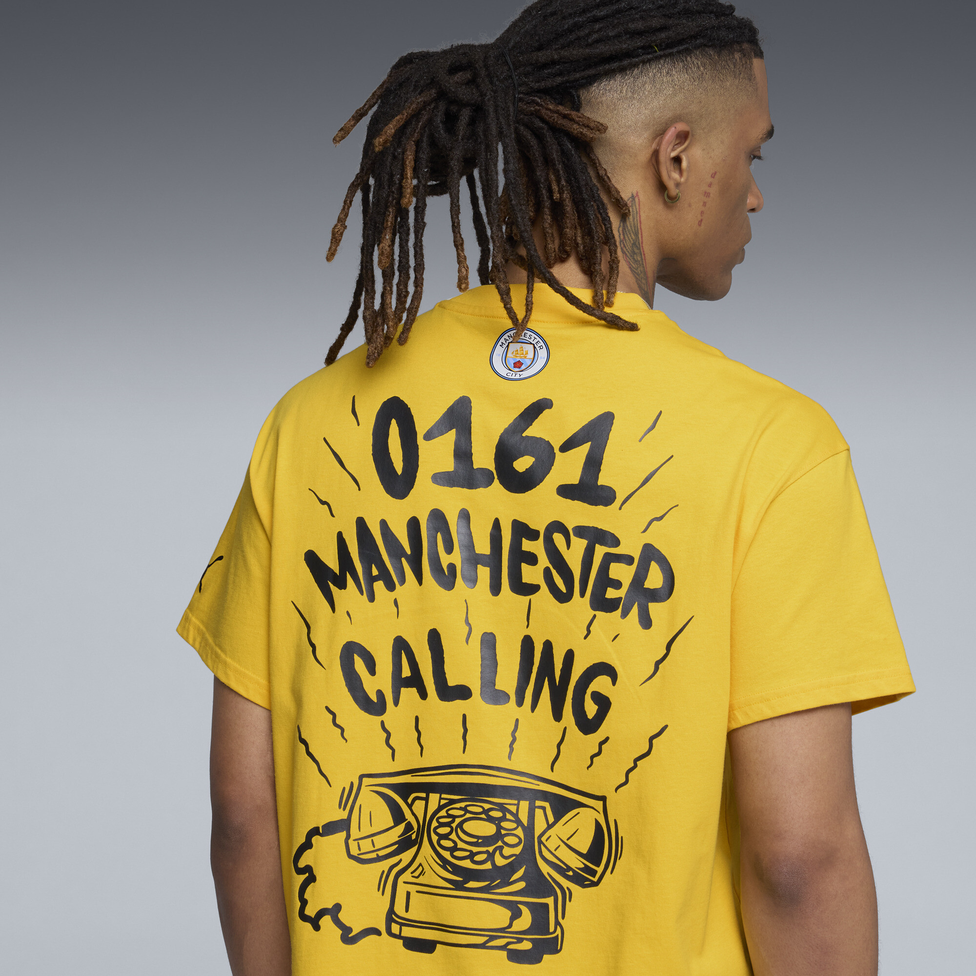 PUMA HOOPS x MANCHESTER CITY Basketbal-T-shirt voor Heren, Geel, Maat M thumbnail 7