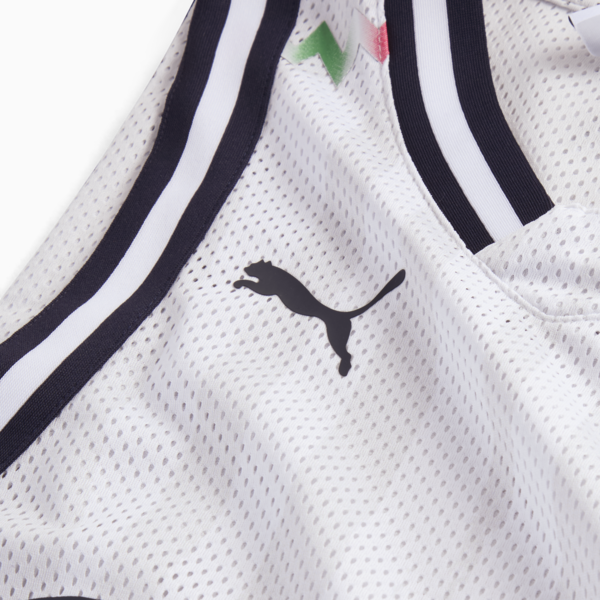 Camiseta de básquetbol PUMA HOOPS x CF MONTERREY para hombre, Feather Gray-PUMA White-AOP, large-MEX