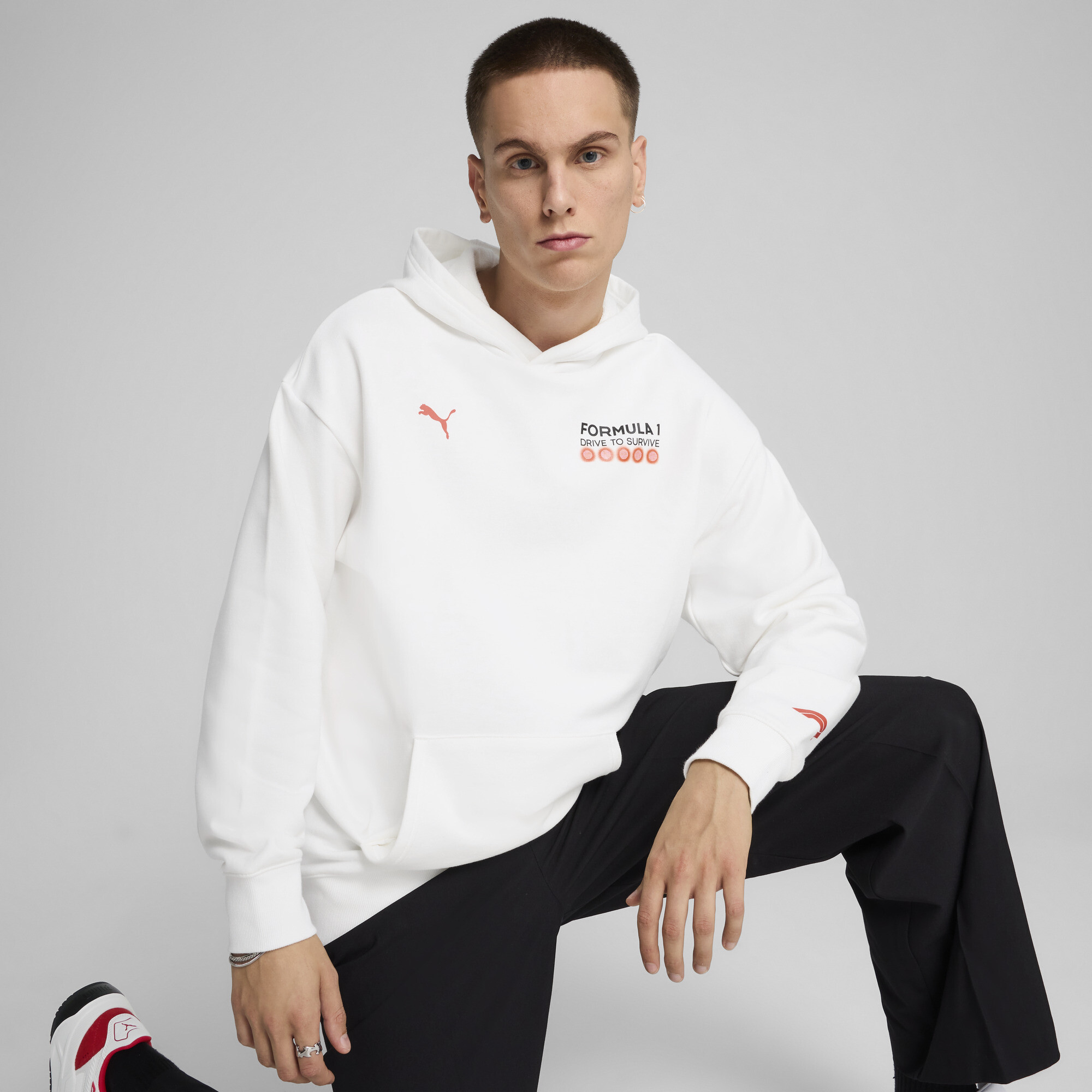 Puma F1® Drive to Survive Graphic Hoodie Herren | Mit Print | White | Größe: XXL