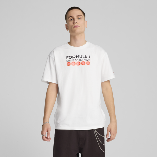 Playera estampada F1 Drive To Survive para hombre, PUMA White, large-MEX