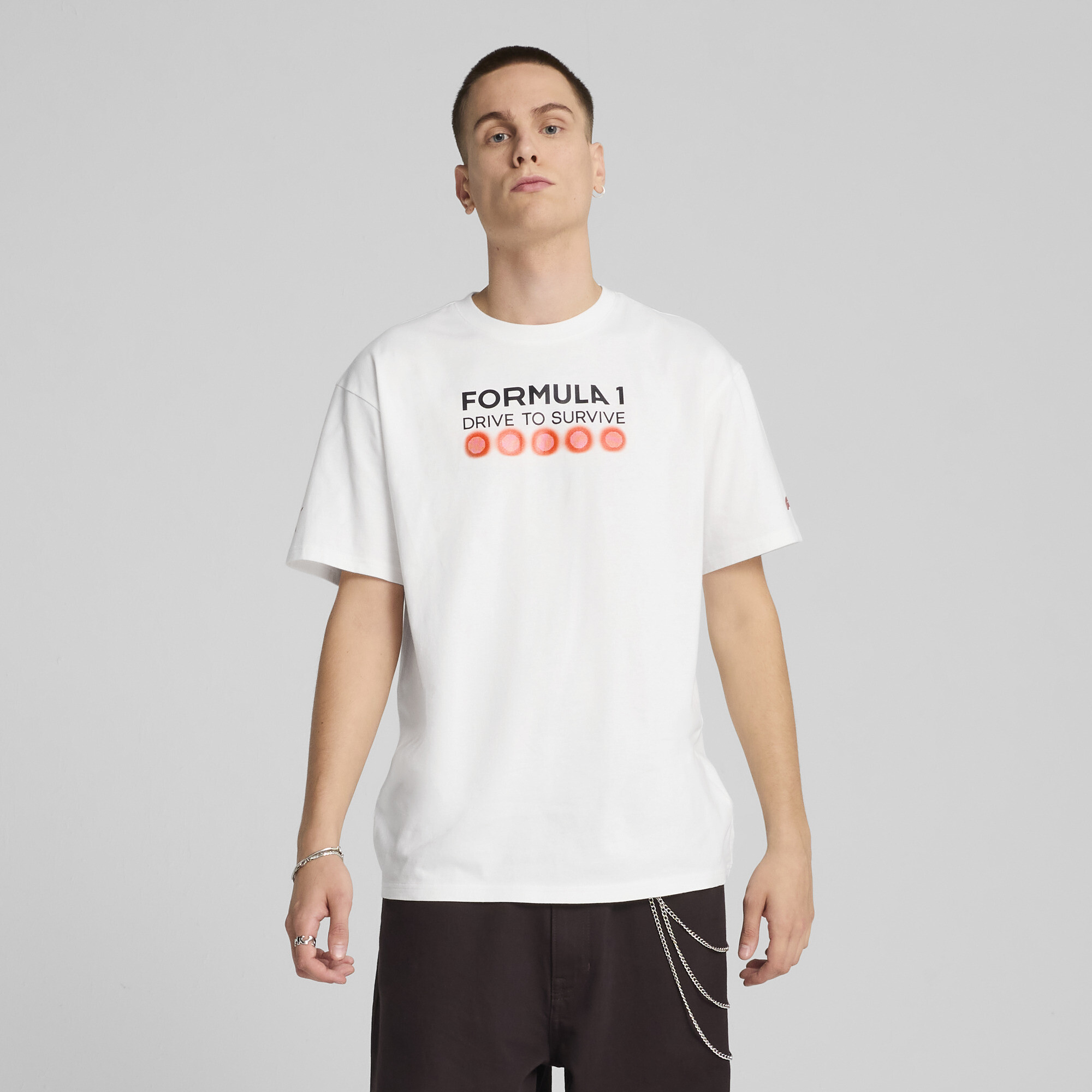 Puma F1 Dts Graphic Tee- Relaxed In White