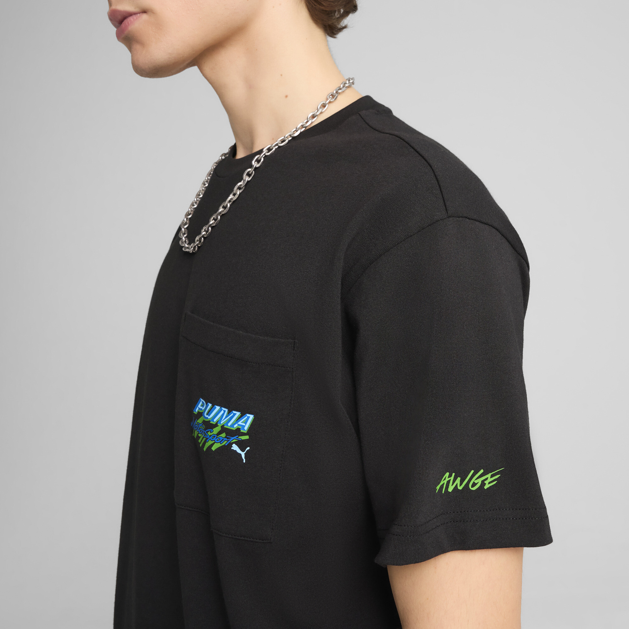 Men's A$AP ROCKY X PUMA Pocket T-Shirt Men In Black, Size XL, Cotton