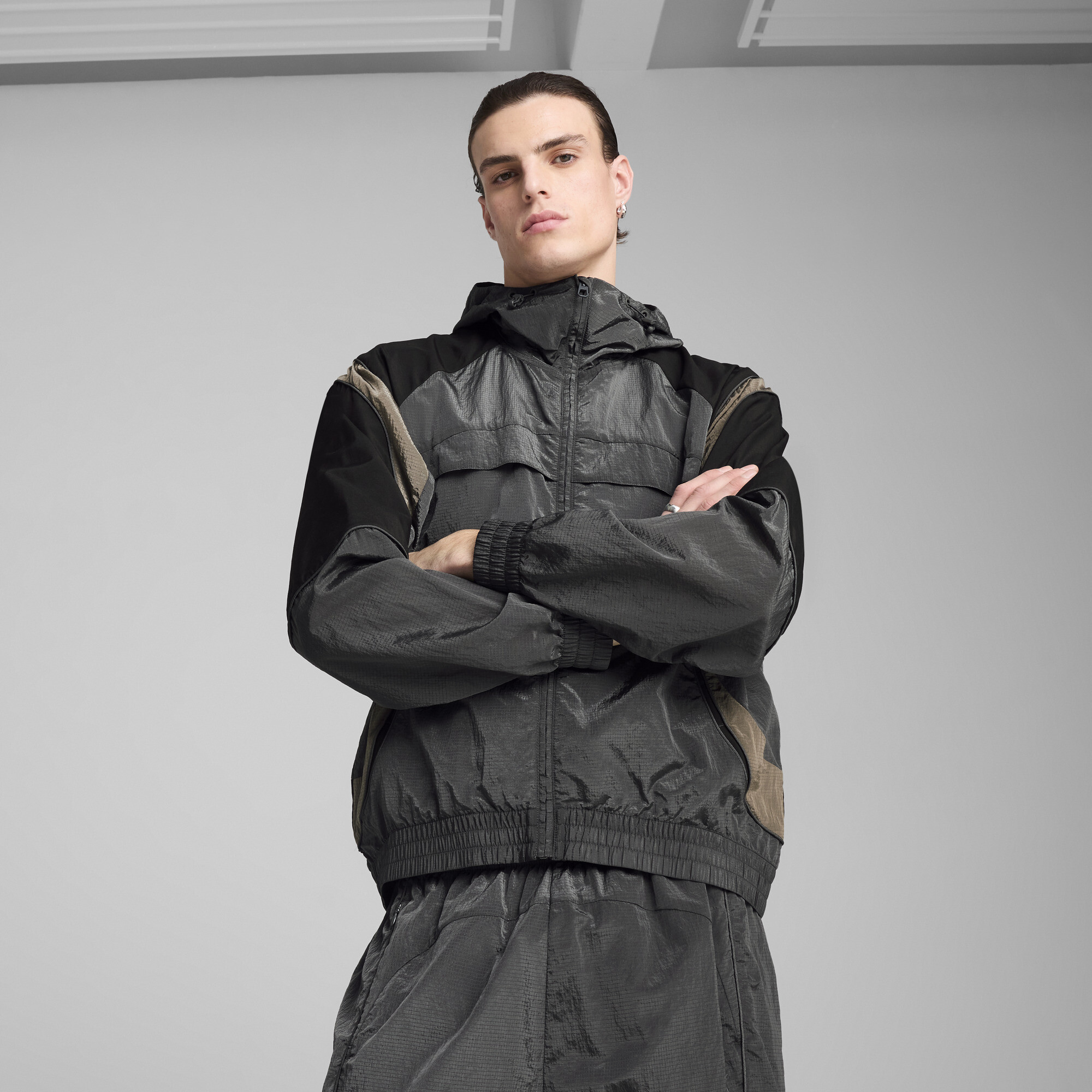 Puma Mostroverse Cellerator Men's Ripstop Jacket In Gray
