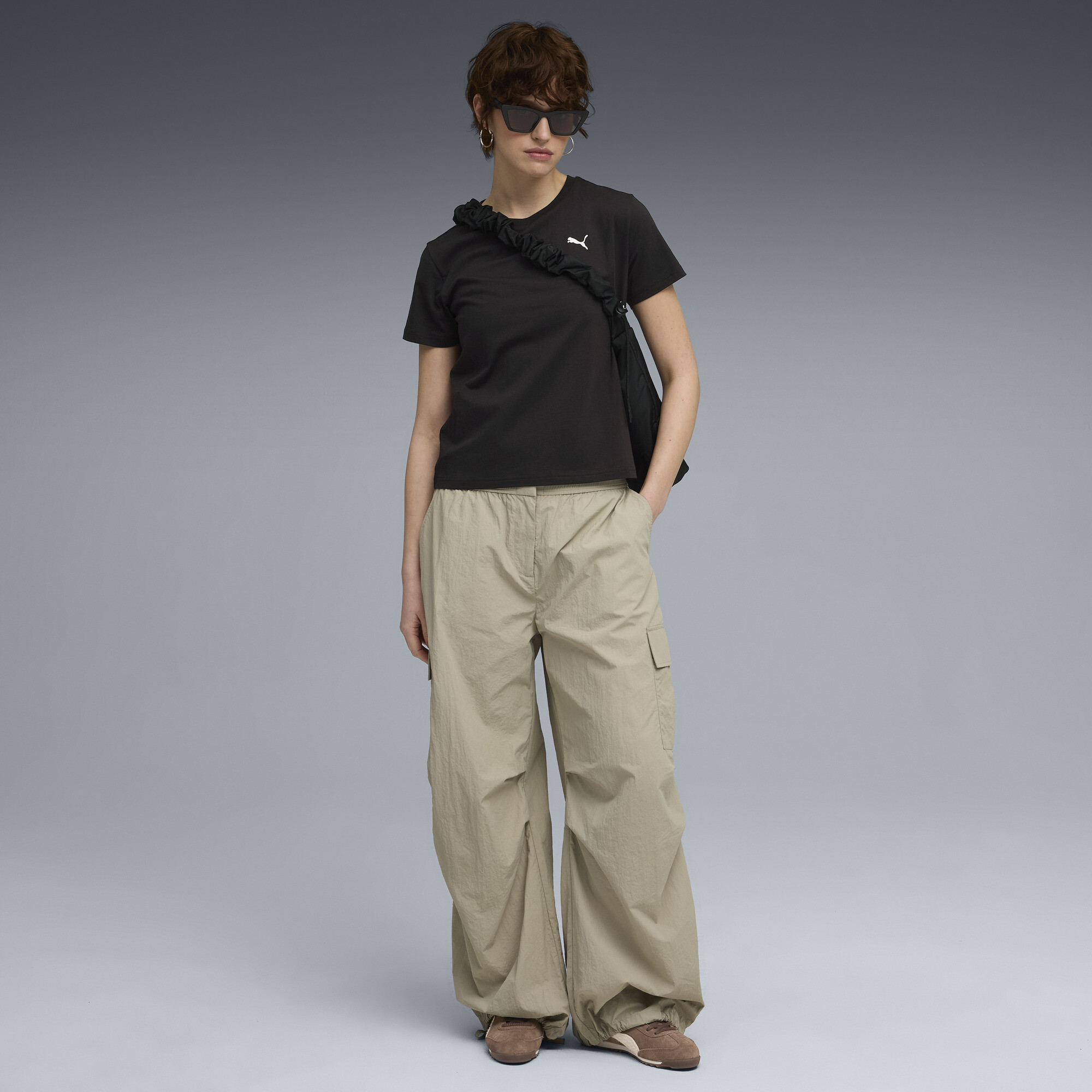 PUMA Wardrobe Essentials Comfort T-shirt voor Dames, Zwart, Maat M thumbnail 4