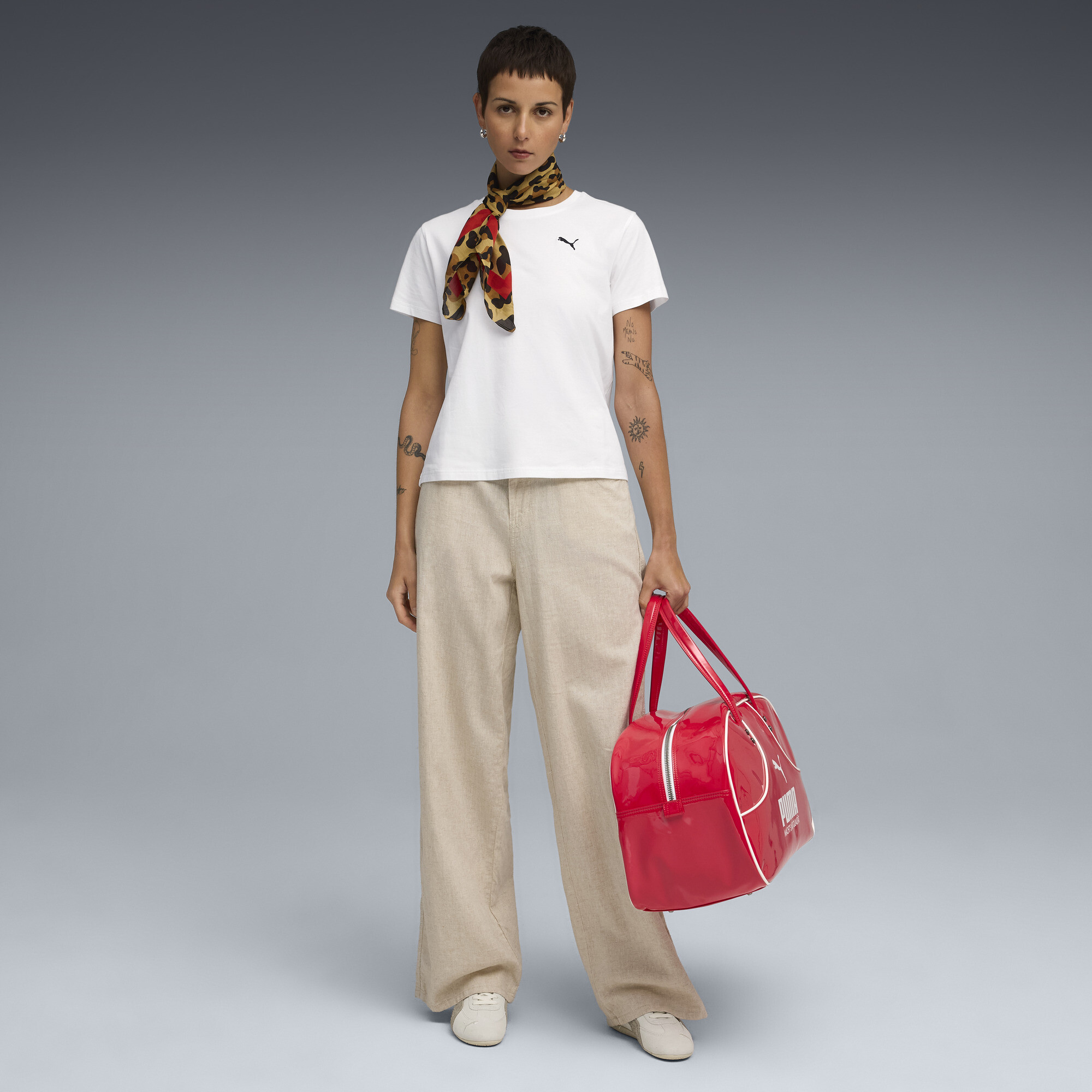 PUMA Wardrobe Essentials Comfort T-shirt voor Dames, Wit, Maat L thumbnail 4