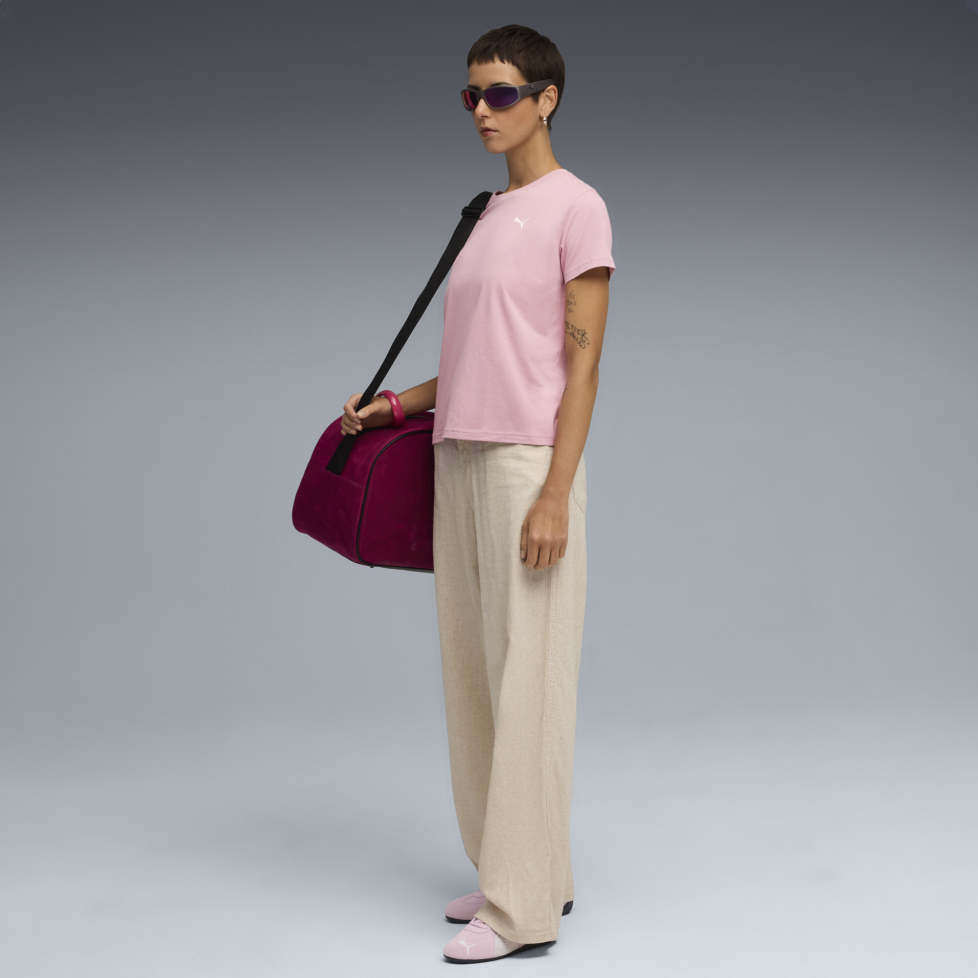 PUMA Wardrobe Essentials Comfort T-shirt voor Dames, Roze, Maat M thumbnail 4