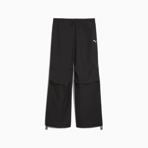 Wardrobe Essentials Parachute Woven Pants Women, PUMA Black, large-ZAF