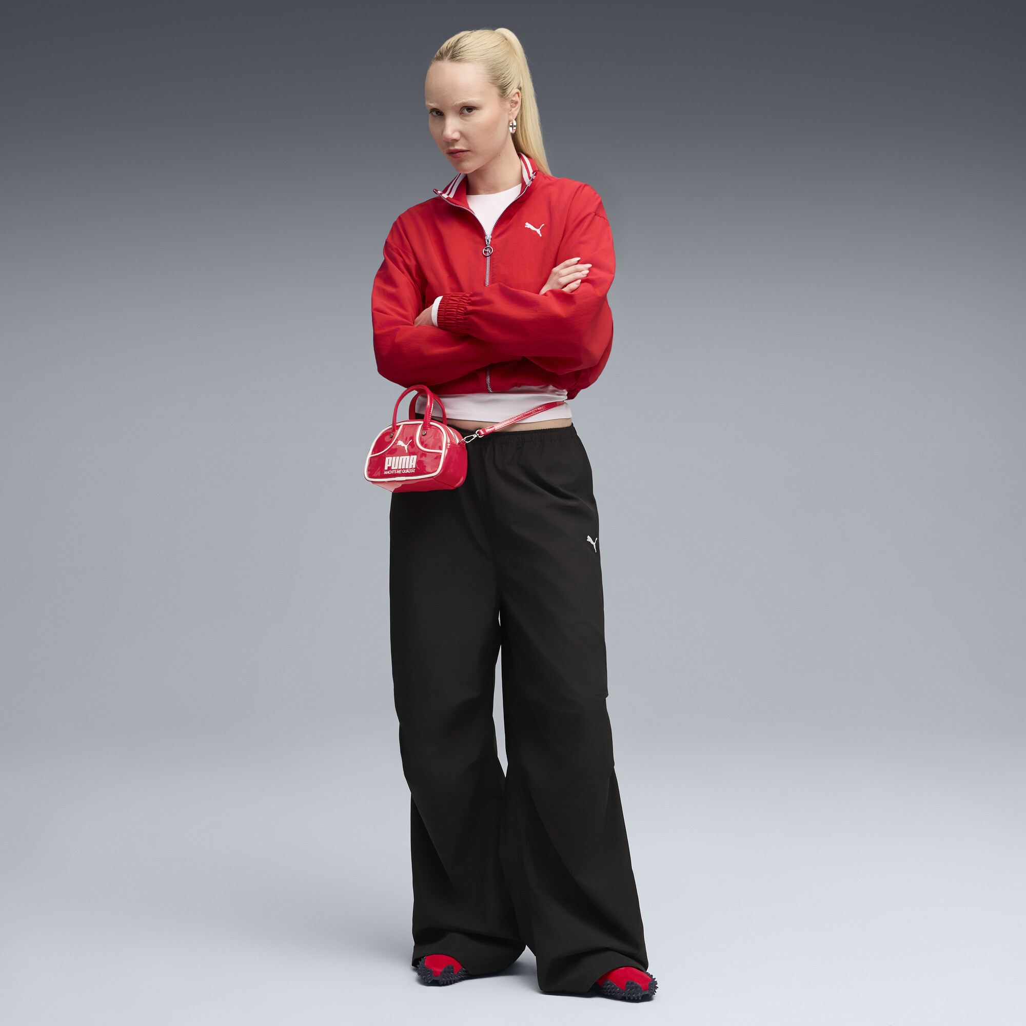 PUMA Wardrobe Essentials geweven parachutebroek voor Dames, Zwart, Maat L thumbnail 6