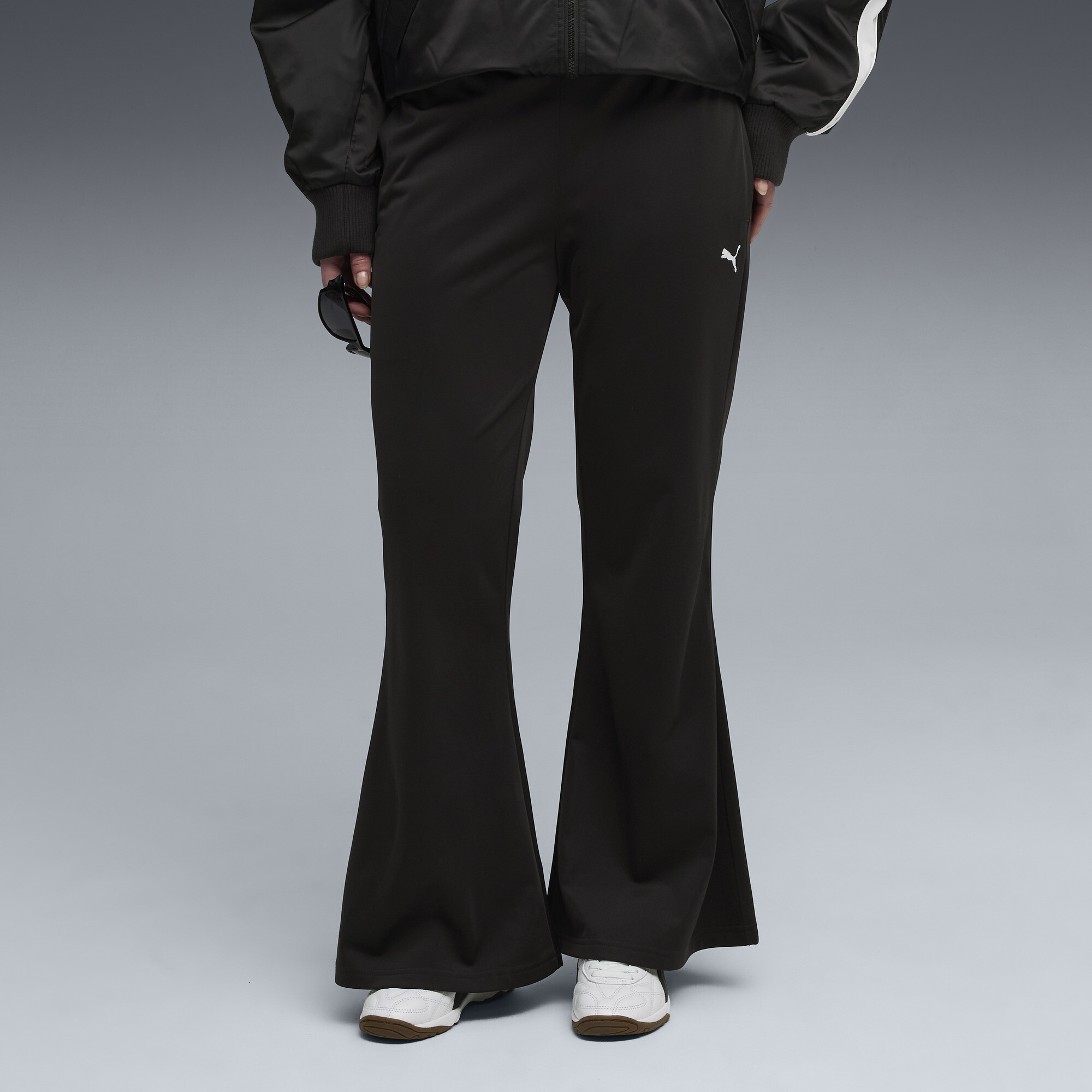 PUMA Wardrobe Essentials Women's Flared Pants in Black, Size XL