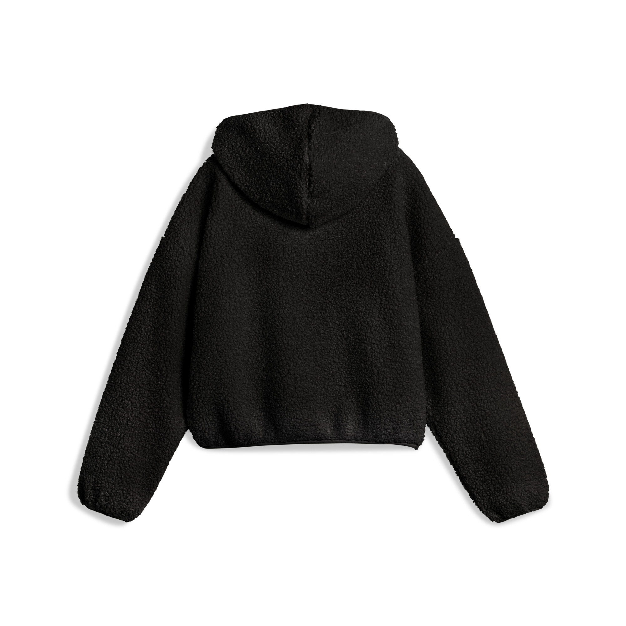 PUMA Wardrobe Essentials oversized poolfleece hoodie voor Dames, Zwart, Maat M thumbnail 2