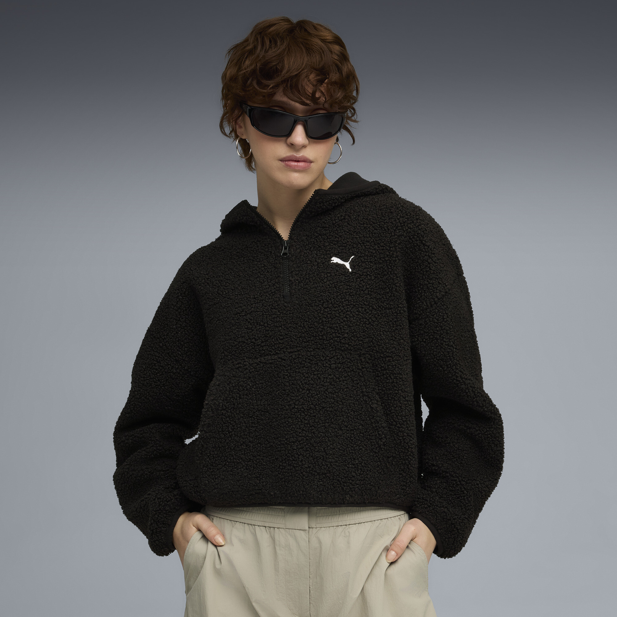 Худи Wardrobe Essentials Oversized Polar Fleece Hoodie Women