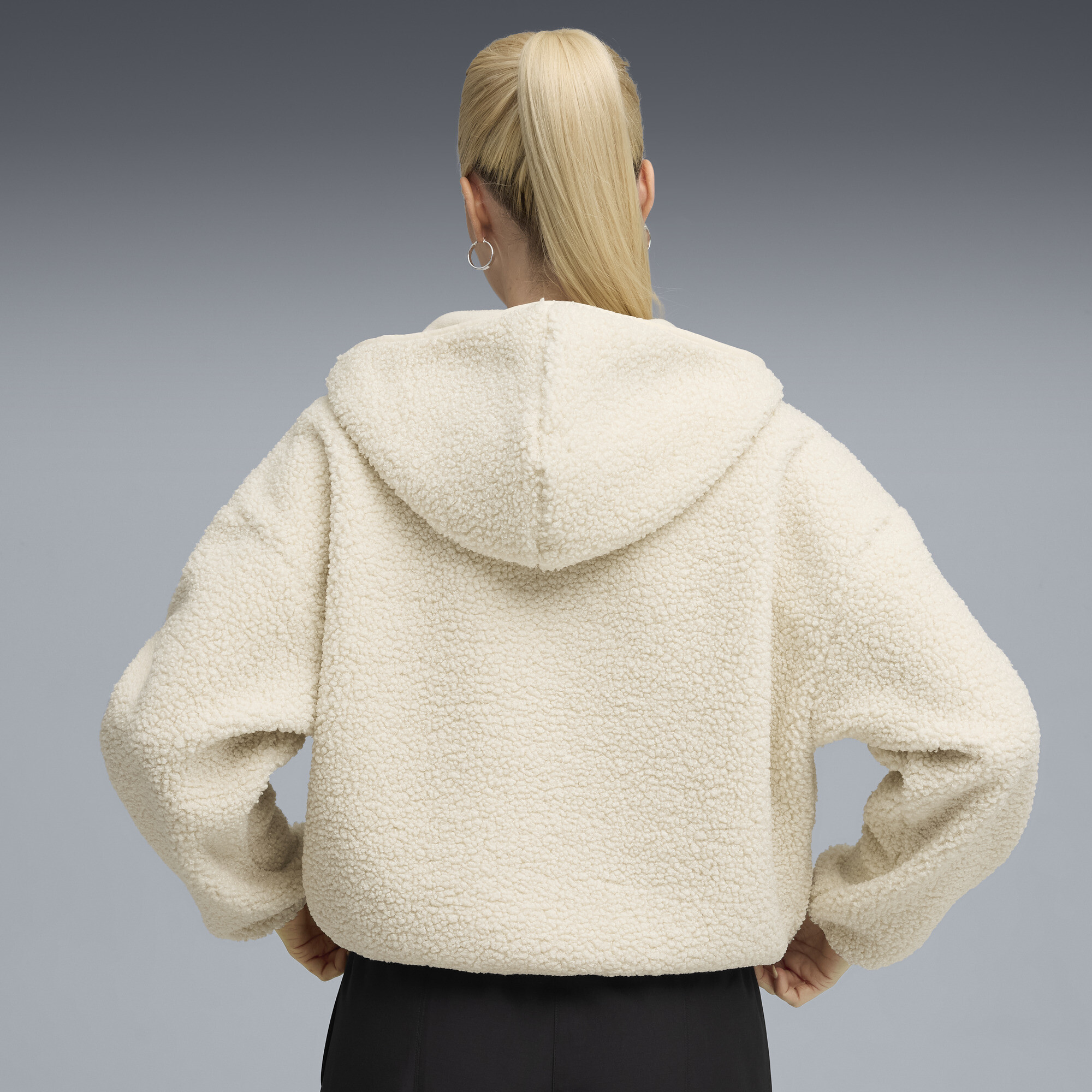 PUMA Wardrobe Essentials oversized poolfleece hoodie voor Dames, Maat XL thumbnail 5