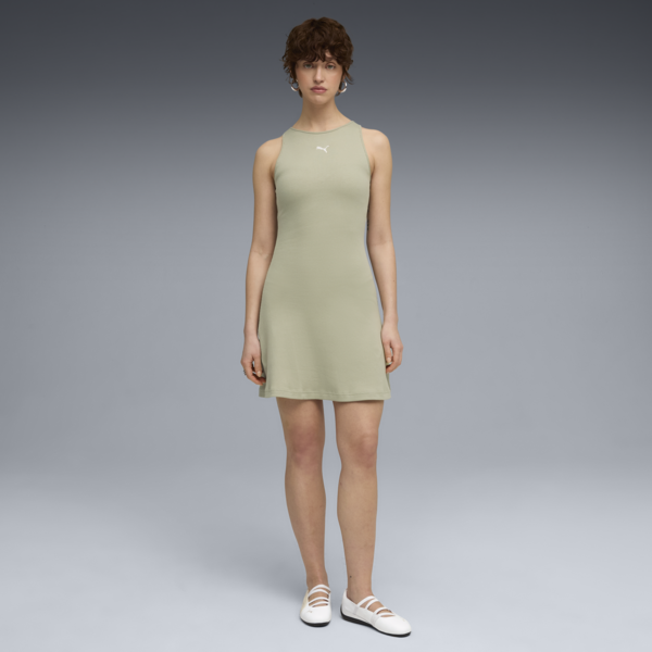 Wardrobe Essentials Ribbed Dress Women, Lux Army, large-ZAF