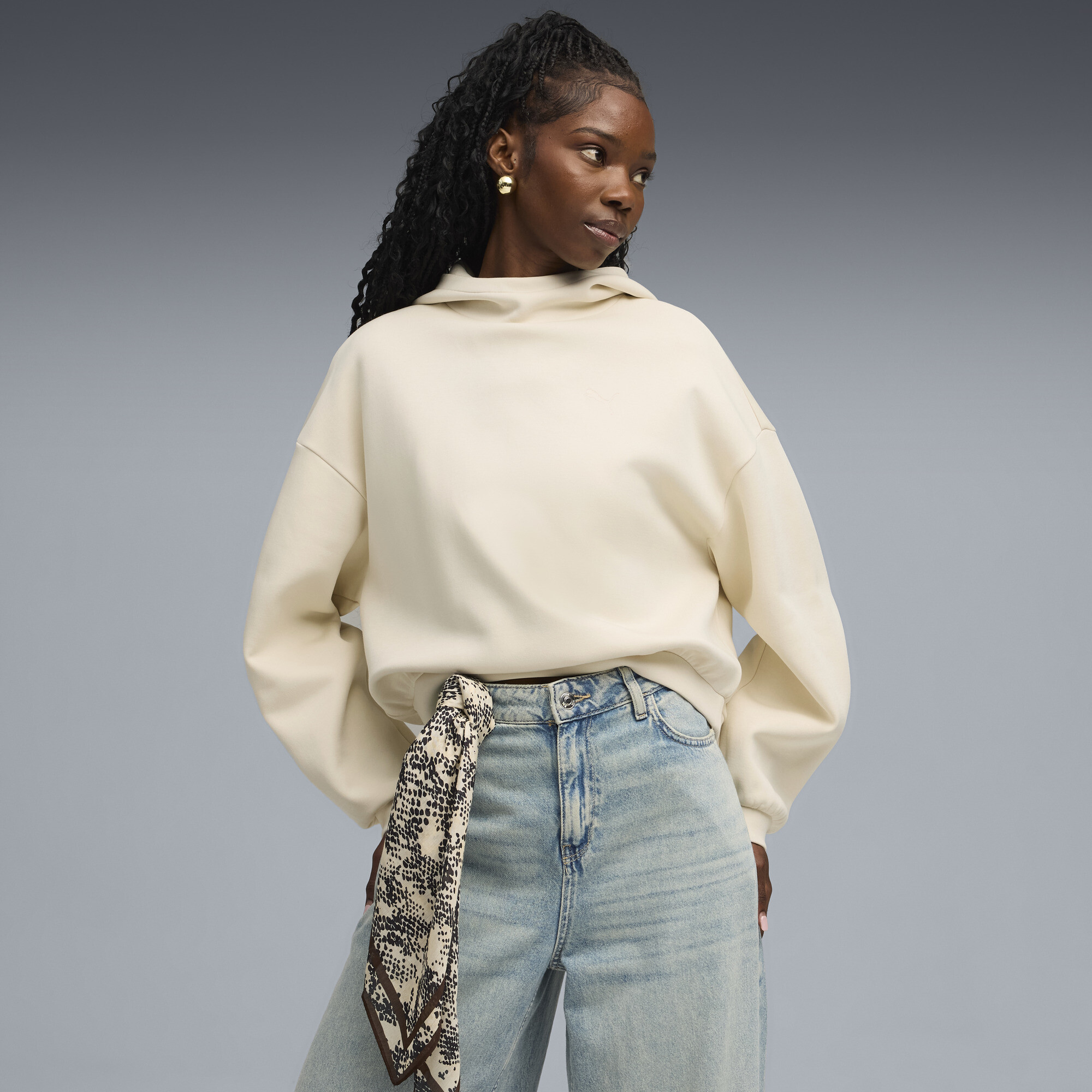 PUMA Wardrobe Essentials oversized hoodie voor Dames, Maat XS