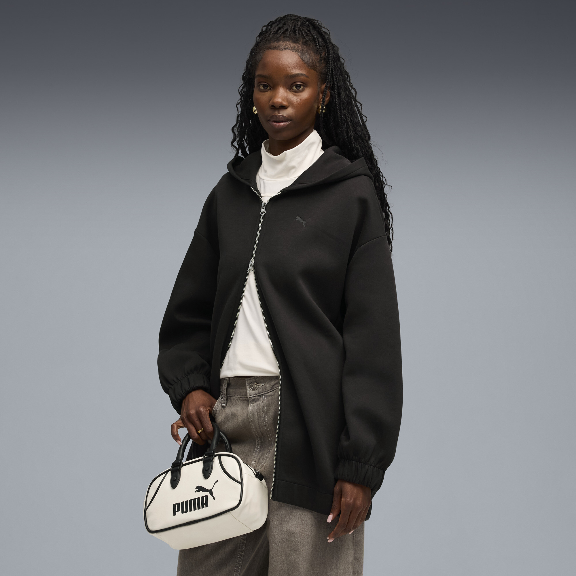 Hoodie oversize zippé Wardrobe Essentials Femme - vue 1