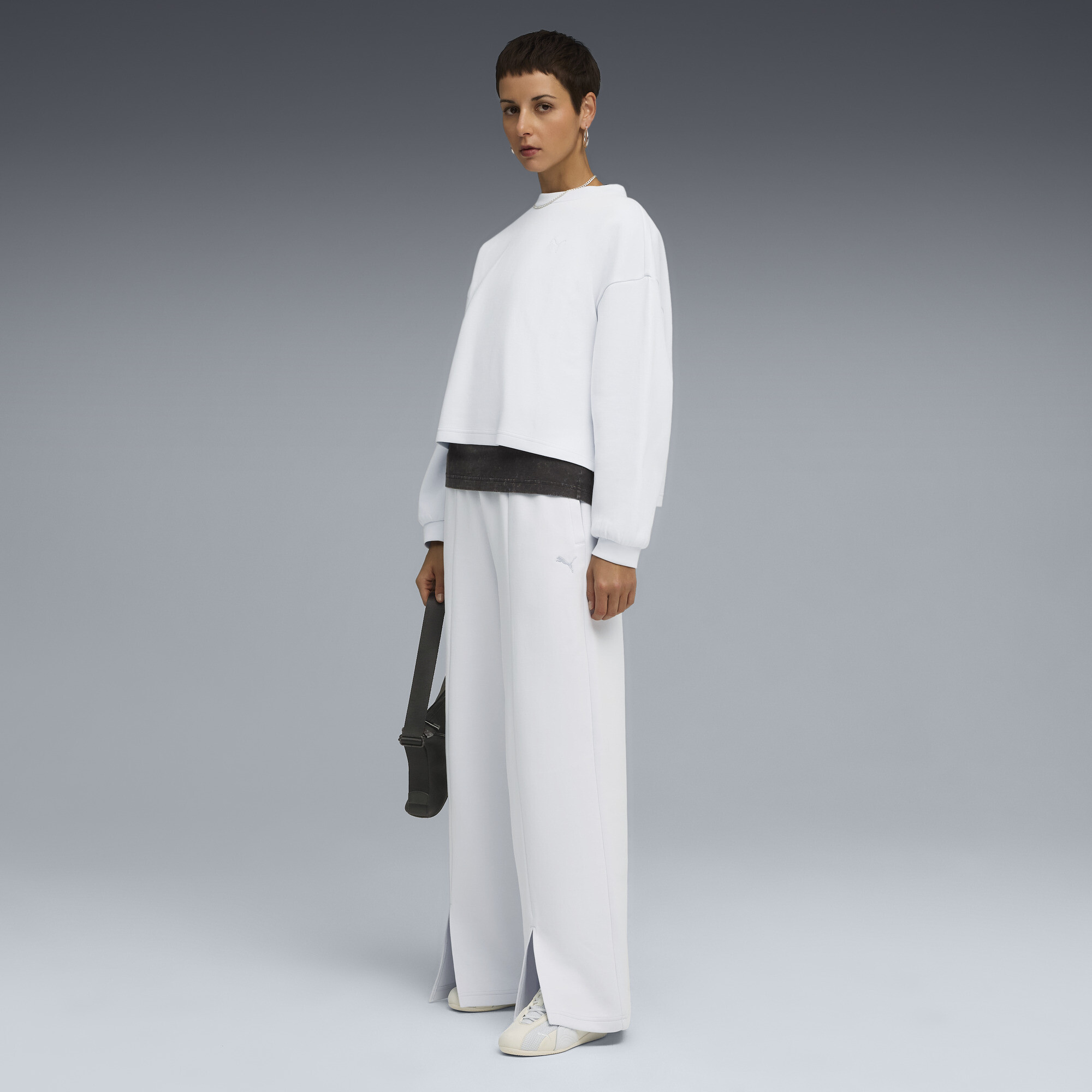 PUMA Wardrobe Essentials relaxte broek voor Dames, Zilver, Maat XXS thumbnail 4