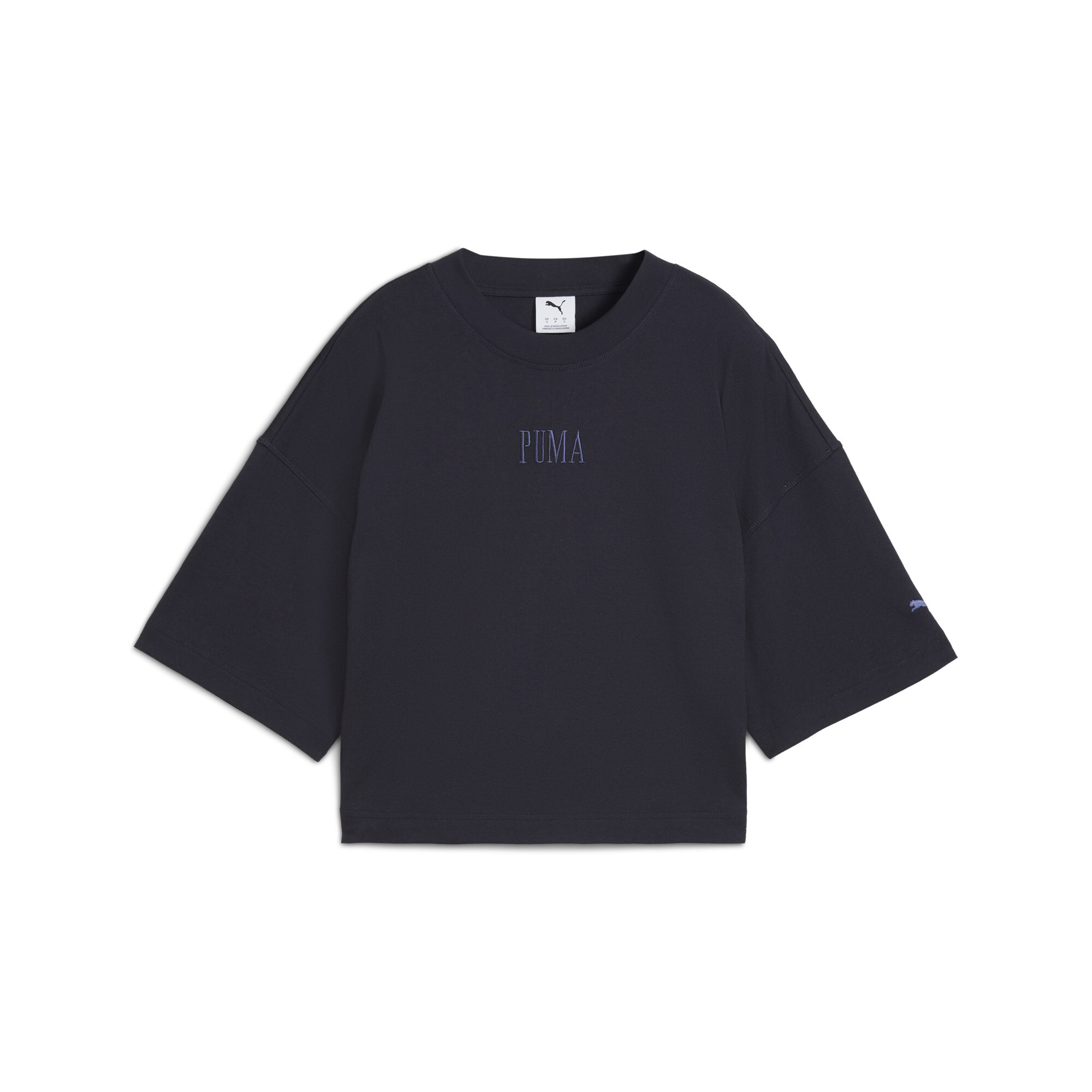 PUMA Premium Essentials oversized T-shirt met afbeelding voor Dames, Blauw, Maat XS thumbnail 3