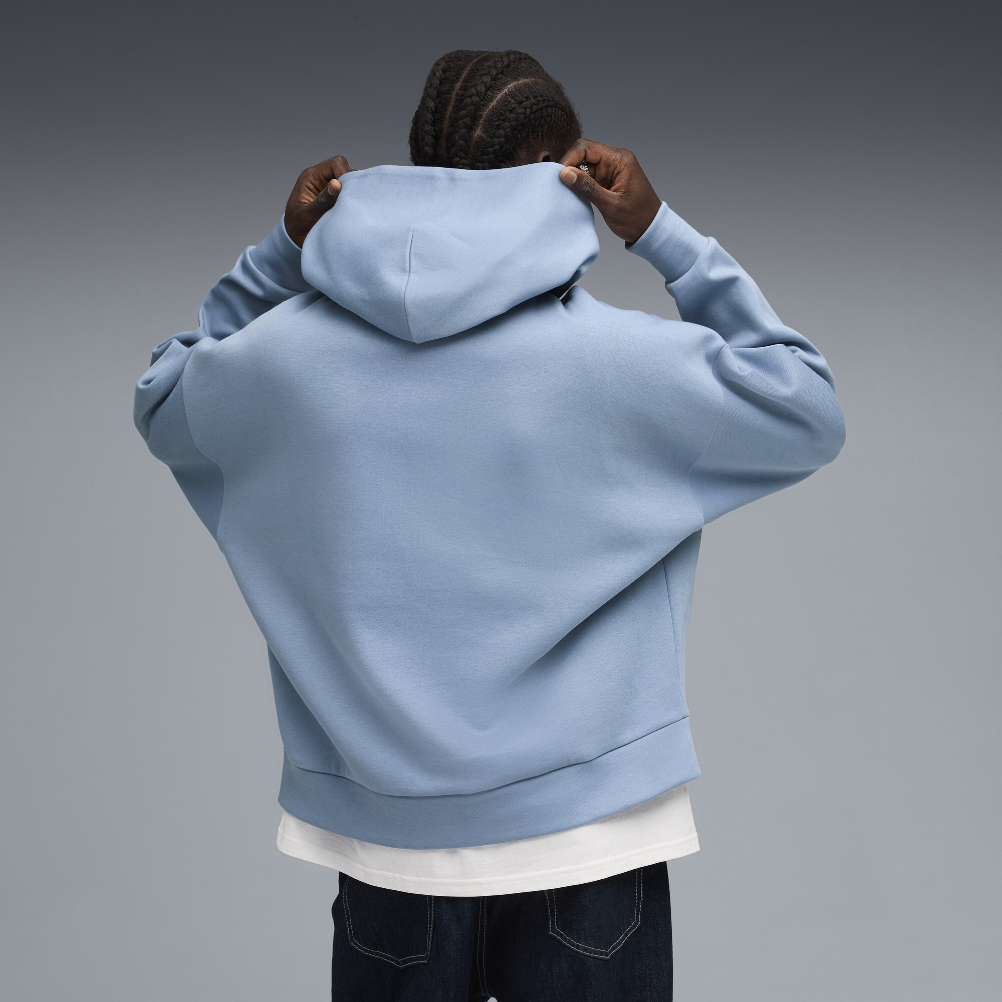 PUMA GARDEROBE ESS boxy hoodie voor Heren, Blauw, Maat M thumbnail 5