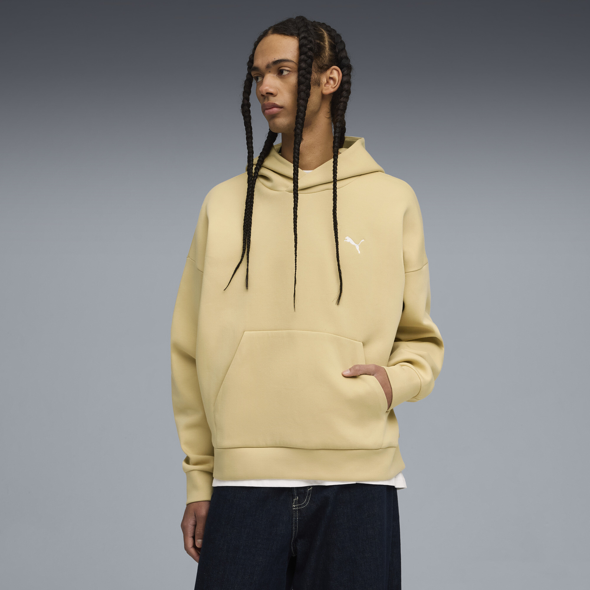 Худи WARDROBE ESS Boxy Hoodie Men | Цвет: Черный | Pebble Path