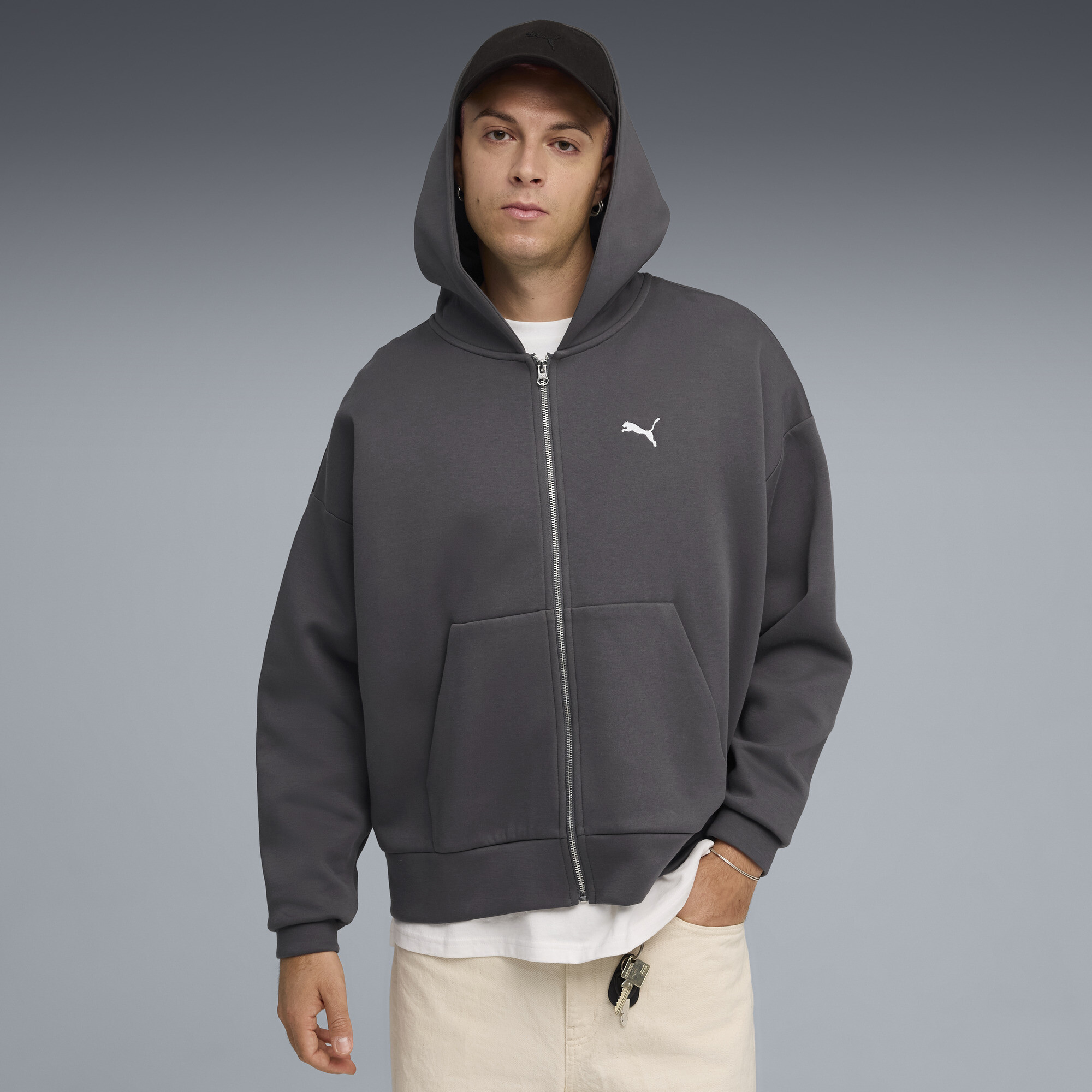 Hoodie zippé boxy Wardrobe Essentials Homme - vue 2