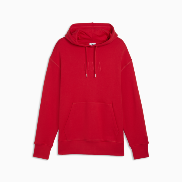 Premium Essentials Relaxed Graphic Hoodie Unisex, For All Time Red, large-ZAF