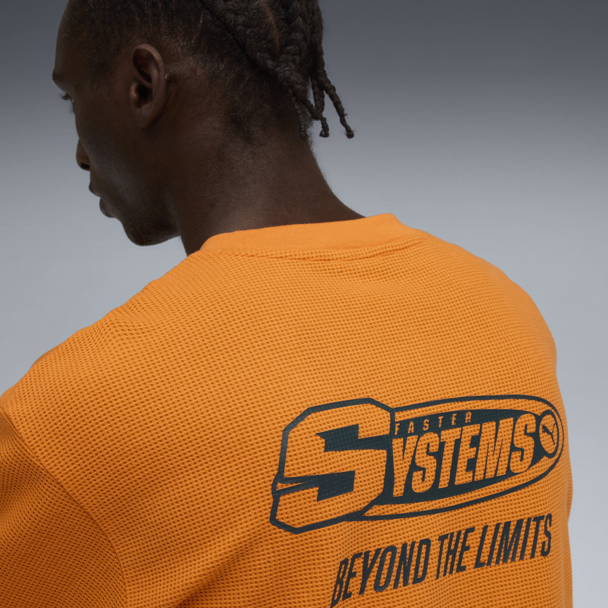 FUTURE.PUMA.ARCHIVE Waffle relaxed uniseks T-shirt met lange mouwen, Oranje, Maat XS thumbnail 7