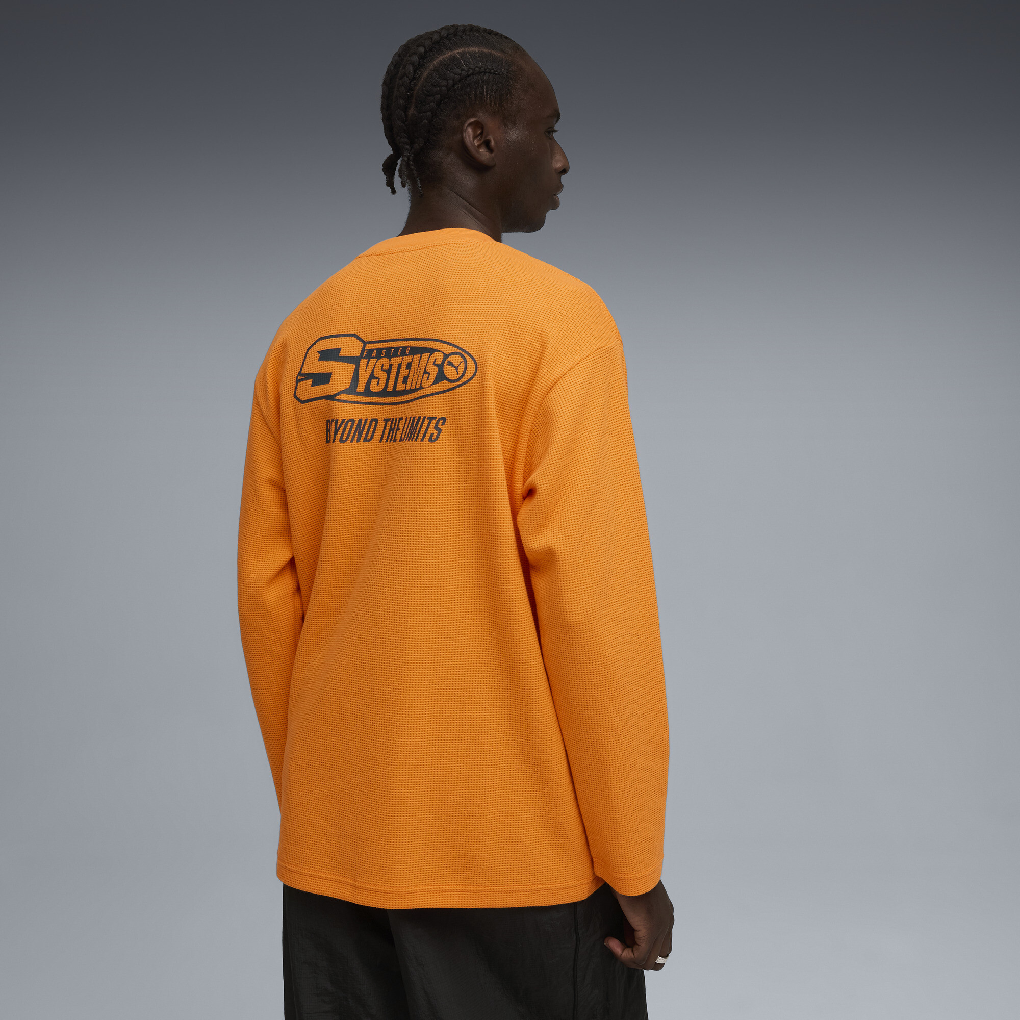 FUTURE.PUMA.ARCHIVE Waffle relaxed uniseks T-shirt met lange mouwen, Oranje, Maat XS thumbnail 5