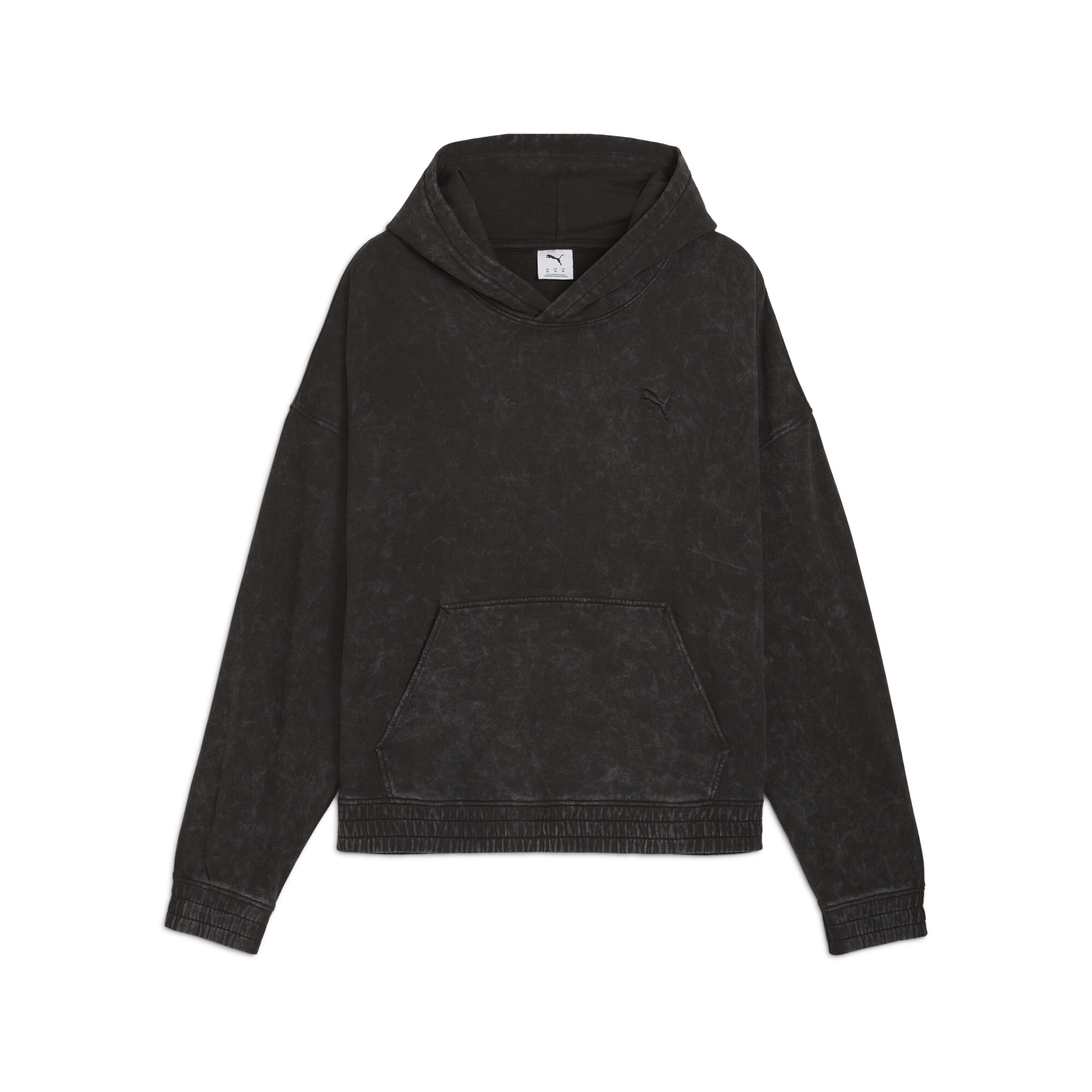 FUTURE.PUMA.ARCHIVE boxy verwassen uniseks hoodie, Zwart, Maat XXS thumbnail 3