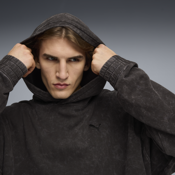 FUTURE.PUMA.ARCHIVE Boxy Washed Hoodie Unisex, PUMA Black, large-ZAF