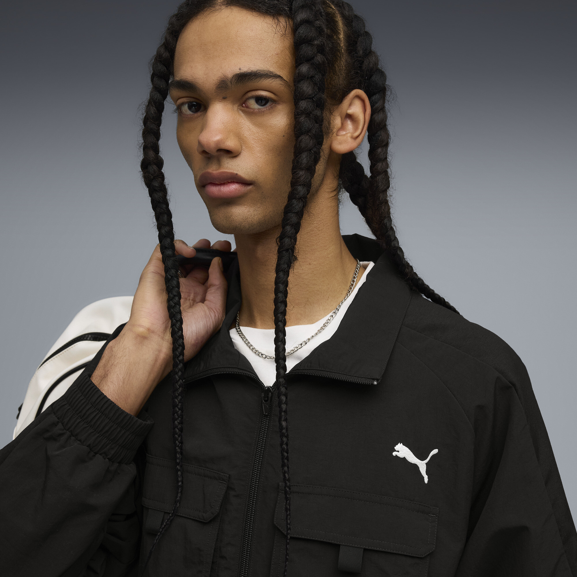 PUMA T7 Cargo Relaxed trainingsjack voor Heren, Zwart, Maat XS thumbnail 7