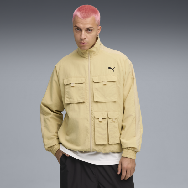 T7 Cargo Relaxed Track Jacket Men, Pebble Path, large-ZAF
